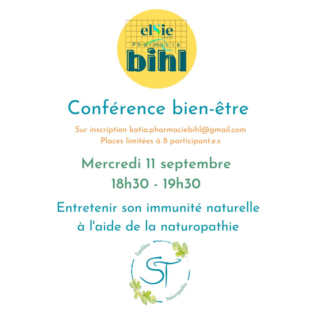 Conférence Bien-être : Entretenir son immunité naturelle à l’aide de la naturopathie